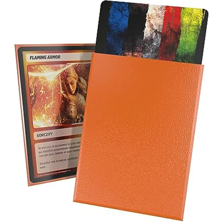 Ultimate Guard Cortex Matte Sleeves Standard Size (100) (66x91mm), Orange undurchsichtige Rückseite, perfektes Mischgefühl, stabil