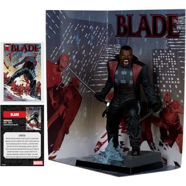 McFarlane Marvel Collection PVC Statue 1/6 Blade (Blade #1), 19 cm mit Diorama-Base und Comic – Bild 4