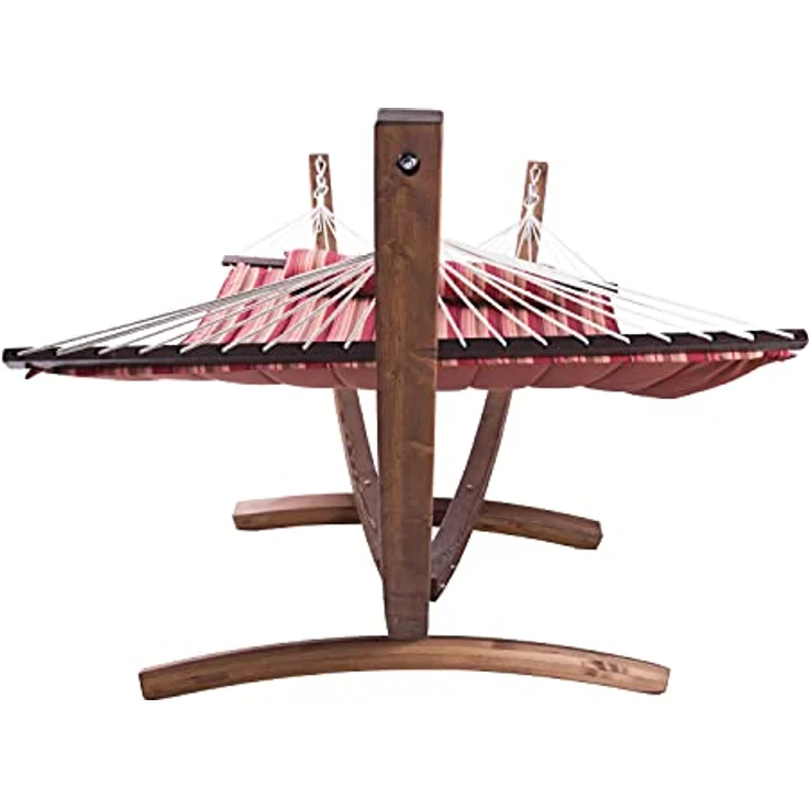 AXI Hawaï Hängematte für 2 Personen mit Gestell aus Holz | Outdoor Hängematten-Set mit Holzgestell & XXL Hängematte in Rot. – Bild 4