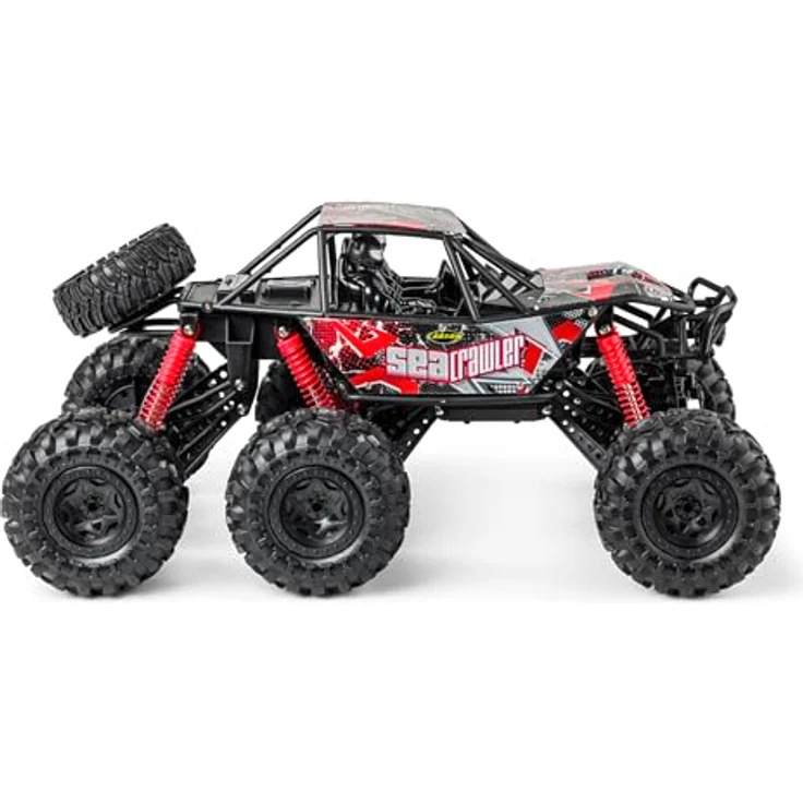 Carson Sea Crawler 6x6 100% RTR Amphibienfahrzeug, rot - RC-Auto für Land und Wasser, robust und wasserfest, 2.4G Fernsteuerung – Bild 2