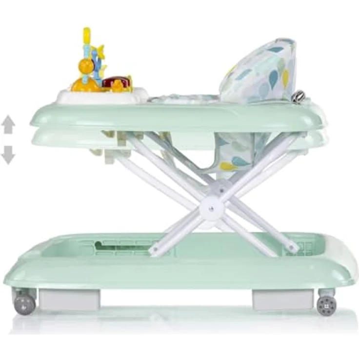 Chipolino Lauflernhilfe Baby Steps, klappbar mit Musik-Spielpanel, 360° drehbaren Vorderrädern, teal – Bild 3