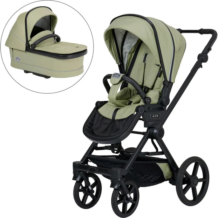 Hartan Kinderwagenset IVY GTR Outdoor, 3-teilig, Hellgrün, mit Federung, kugelgelagerten Rädern, 5-Punkte-Gurt, Made in Germany, EN 1888, UV 50+ – Bild 1