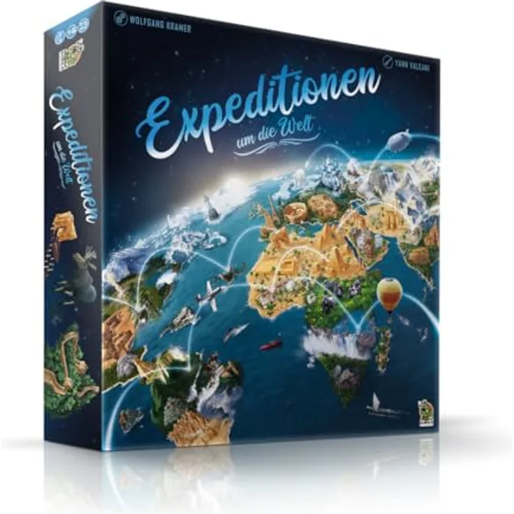 Kobold Spieleverlag Expeditionen um die Welt, Familienspiel für 2-6 Spieler ab 8 Jahren, interaktive Spielmechanik mit lehrreichen Inhalten, Deutsch