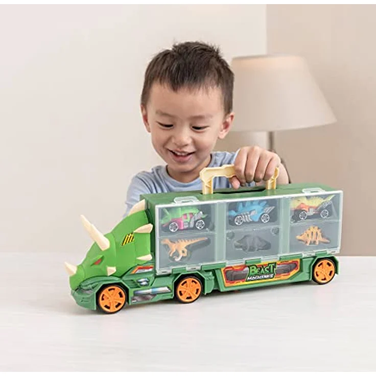 Teamsterz Beast Machines Transporter Dinosaur, Spielzeugauto für Kinder ab 3 Jahren, robust und kreatives Lernspielzeug – Bild 2