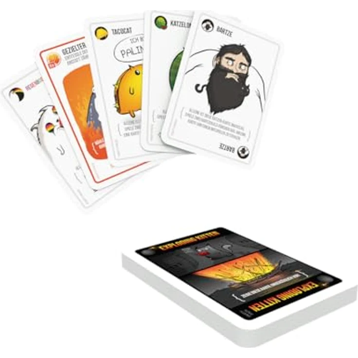 Exploding Kittens Spiel, Mehrfarbig, Bunt - Party-Pack für 2-10 Spieler, ab 7 Jahren, 15 Minuten Spielzeit – Bild 5