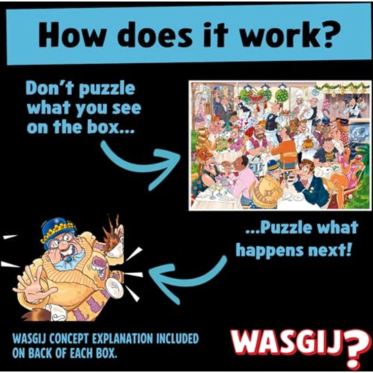 Jumbo Wasgij Mystery 26 – Valentinstag – Datum Nacht – Puzzle für Erwachsene mit 1000 Teilen aus 100% recyceltem Karton – Bild 4