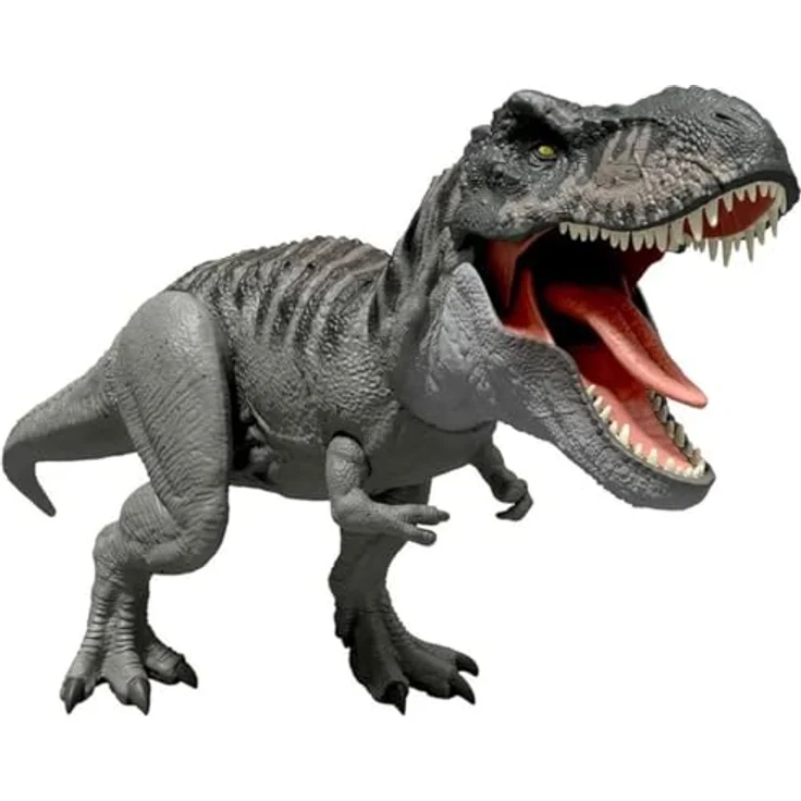 Mattel Jurassic World REBIRTH Feature T.Rex, Tyrannosaurus Rex mit Beißattacke, interaktive App-Anbindung und beweglichem Kopf – Bild 4