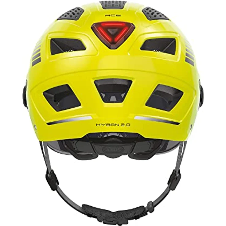 ABUS Stadthelm Hyban 2.0 ACE - Fahrradhelm mit Visier, Licht und ABS-Hartschale - für Damen und Herren - Gelb, Größe L – Bild 3