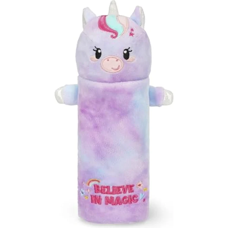 LEGAMI Super Soft Federmäppchen Unicorn, 100% Polyester mit Malvorlage, L 24,5 cm, H 24,5 cm, für Kinder ab 2 Jahren – Bild 1