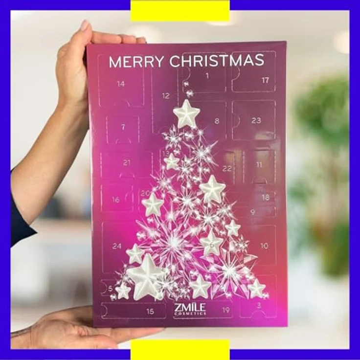 Alltoys Adventskalender Kristall-Weihnachtsbaum, 24-teiliges veganer Kosmetikset mit Lidschatten, Lipgloss und Aufbewahrungsbox mit Spiegel – Bild 6