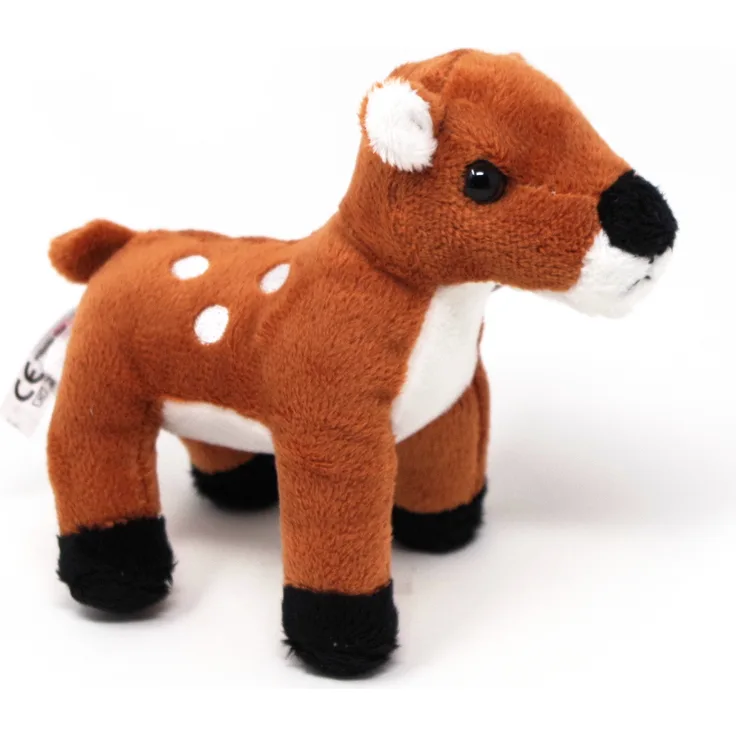 Cornelissen Kuscheltier Rehkitz, 14 cm lang aus weichem Polyesterfell, idealer Begleiter für Kinder und Naturfreunde
