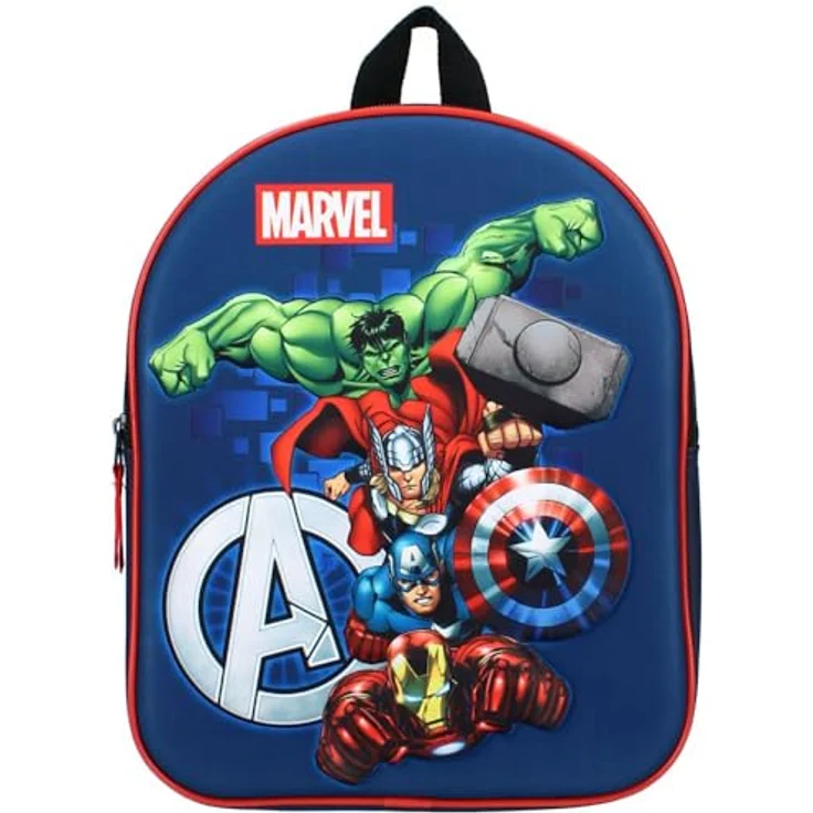 Vadobag Marvel Rucksack 3D Avengers See the Light, Kindergartenrucksack mit verstellbaren Tragegurten, 32 cm, abwaschbar, Polyester – Bild 2