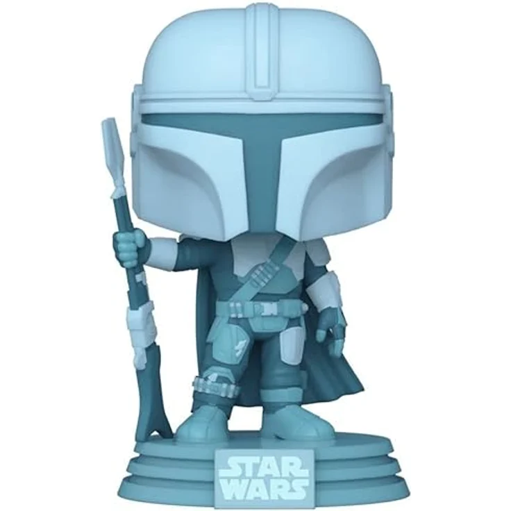 Funko Pop Star Wars The Mandalorian Holographic #345, Sammelfigur mit leuchtendem Hologramm in exklusiver Entertainment Earth Edition – Bild 2