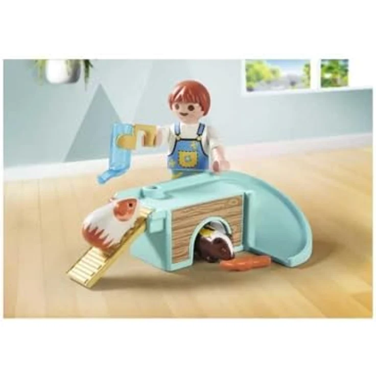 Playmobil® 71746 Junge mit Meerschweinchen, Spielset aus der my Life Reihe mit liebevoll gestalteter Tierumgebung – Bild 3