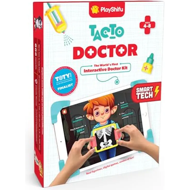 PlayShifu Tacto Doctor Set, interaktives Lernspielzeug für Kinder ab 4 Jahren, 16 Zubehörteile, handlich und leicht transportierbar