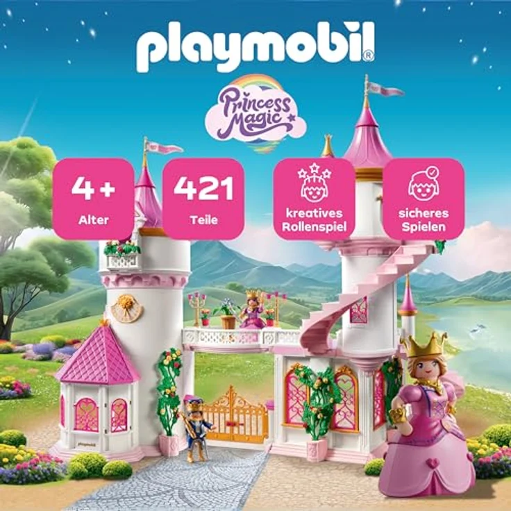PLAYMOBIL 71845 Prinzessinenschloss mit Königspaar und Perserkatze - Playmobil Princess Magic – Bild 2