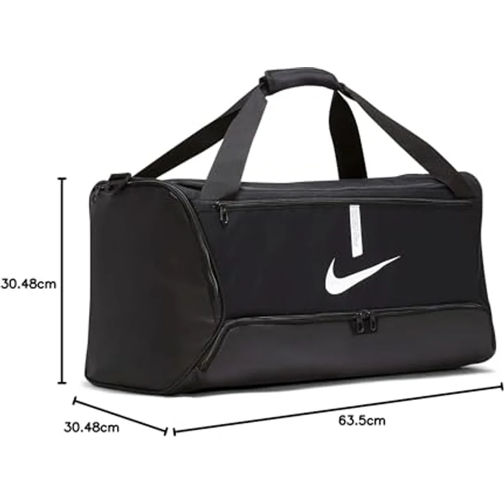 Nike Sporttasche NK ACDMY TEAM M DUFF BLACK/BLACK/WHITE, Strapazierfähiges Design mit vielen Fächern – Bild 12