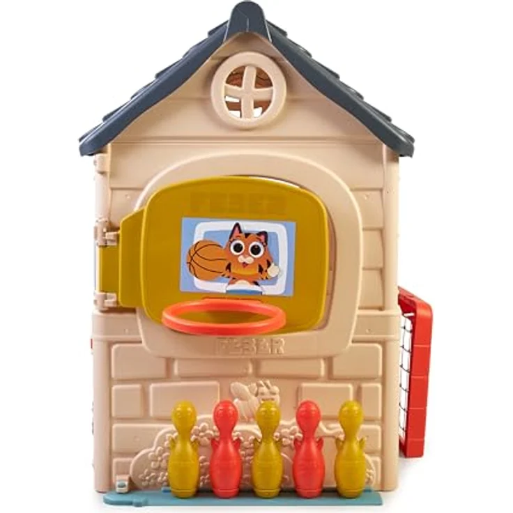 Feber Casual 6 Activities House, Spielhaus mit 6 Spielaktivitäten, Sonnenlichtbeständigen Farben, leicht montierbar, geeignet ab 3 Jahren – Bild 4