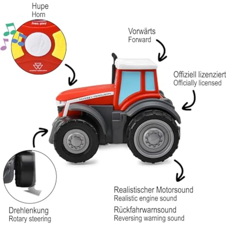 Jamara RC-Traktor Massey Ferguson, My first RC Traktor 2,4GHz, mit Sound – Bild 4