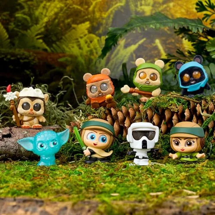 Just Play Disney Doorables Star Wars™ „Ewok Village“ Sammeledition, 8 Exklusive Figuren ab 5 Jahren, Mini-Figuren mit Glitzeraugen – Bild 2