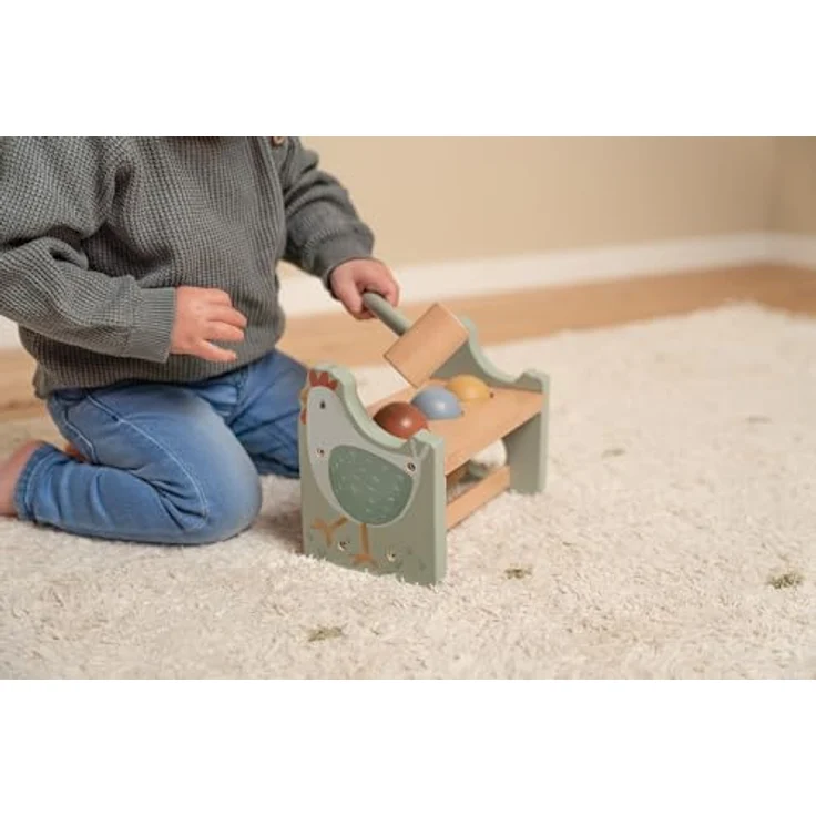 Little Dutch 7146 FSC Holz Hammerbank Huhn - Little Farm grün – Bild 4