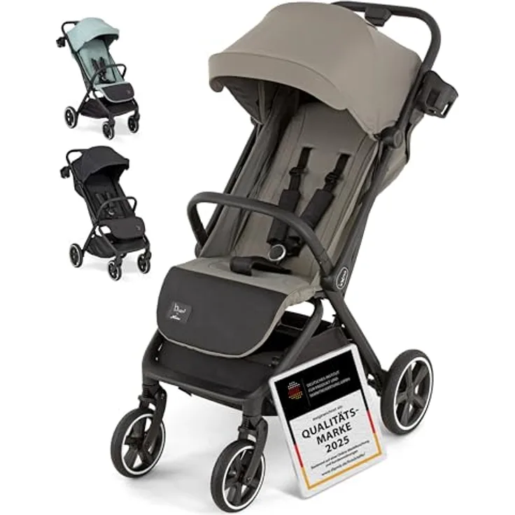Hartan Kinder-Buggy Clixx, kompakter Buggy mit Regenschutz, Cupholder und Ledergriff, große Räder für alle Wege