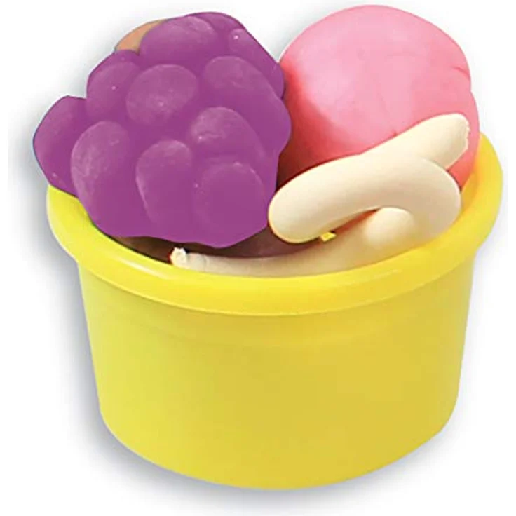 Simba 106326051 - Art und Fun Knetset Fruchteimer, 5x50g Knete, 5 Fruchtformen, 4 Ausstechformen, 16 Teile, 2 Becher, Für Kinder ab 3 Jahren – Bild 3