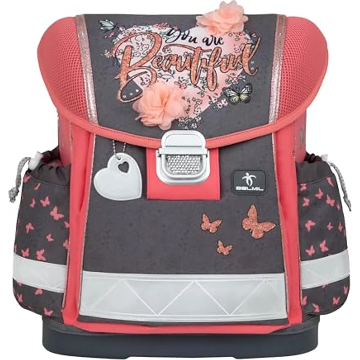 Belmil Classy Schulranzen Set 4-teilig (403-13/AG/S), ergonomisch, 19 L, wasserdicht, Bloomy Blossom – Bild 4
