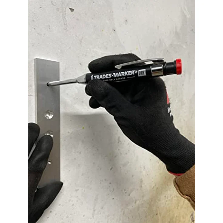 Markal Trades-Marker, Trockener Metallstift mit Kern, inkl. 1 Bleistift und 6 Graphitkernen – Bild 7