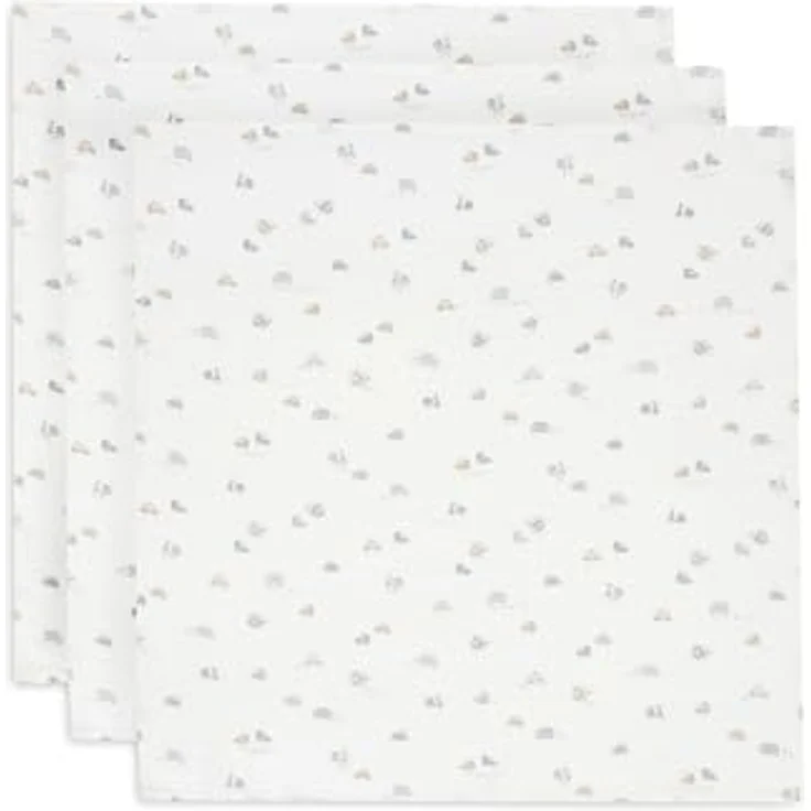 Jollein Musselin Tuch Baby - On The Go - 3er Pack, 70x70cm, 100% Baumwolle, OEKO-TEX Zertifiziert, vielseitig einsetzbare Spucktücher für Babys – Bild 1