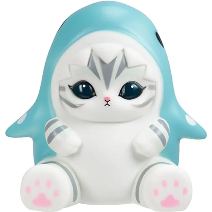 Blue Sky Studios Mofusand Mood Light, Tischlampe Katze im Haikostüm, Micro-USB/Batteriebetrieb, kompakte Größe – Bild 1
