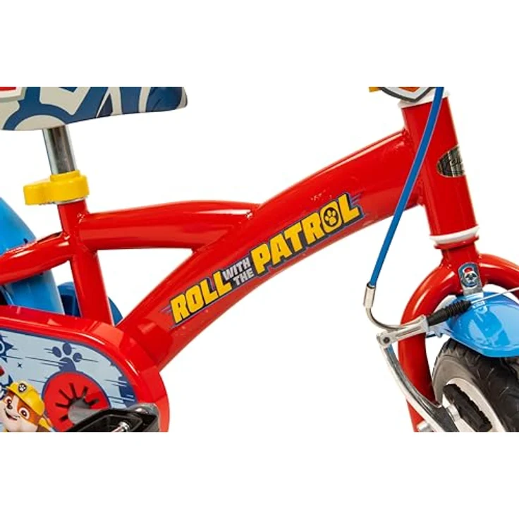 Toimsa Kindervelo 12 Zoll, Kinderfahrrad mit Paw Patrol Design, Metallrahmen, verstellbarem Sitz und Lenker, mit Stützrädern und 2 Felgenbremsen – Bild 4
