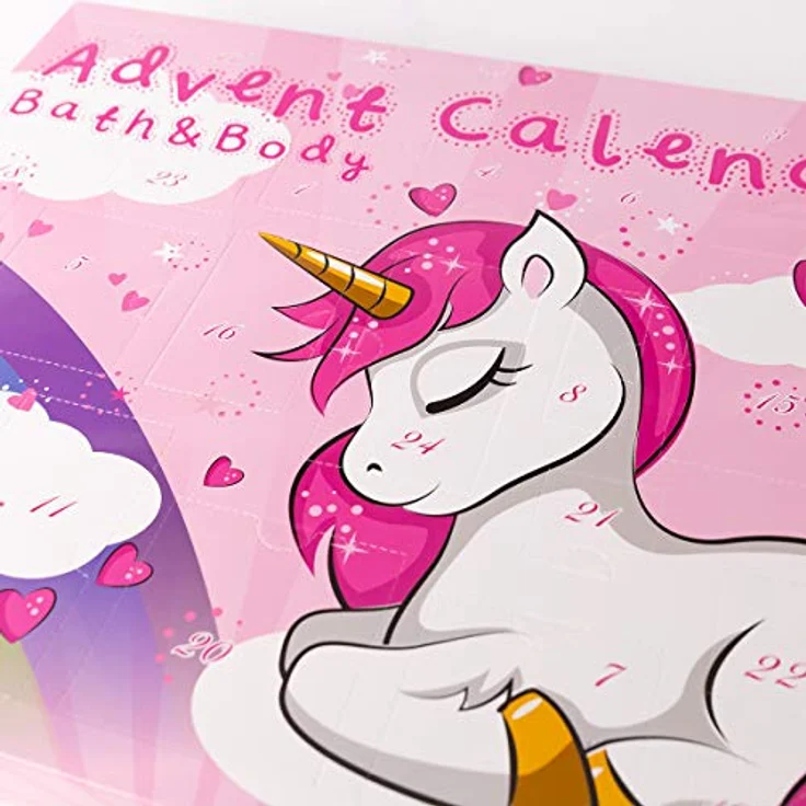 Accentra Beauty-Adventskalender Unicorn - Kosmetik Adventskalender für Frauen, Mädchen, Pferde- & Einhorn-Fans, mit Badezusätzen, Body-Lotion, Duschgel & mehr - Preisvergleich – Bild 2