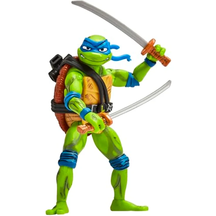 TEENAGE MUTANT NINJA Turtles Comic Con Figur - Leonardo, blauer Anführer der Turtles in Highschool-Szenario – Bild 2