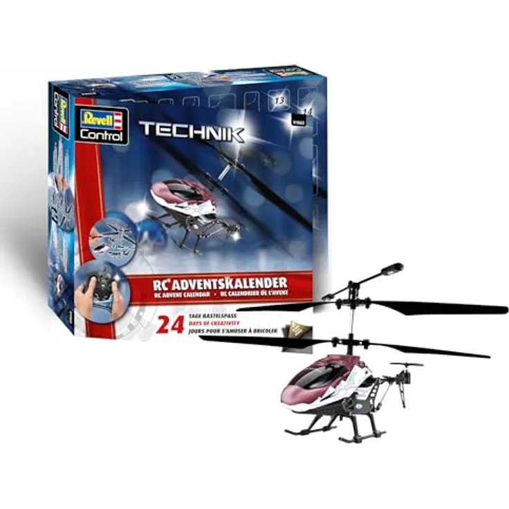 Revell Adventskalender RC Hubschrauber, ferngesteuertes Modell zum Basteln mit 24 Bauabschnitten, für Anfänger und Profis, ab 10 Jahren