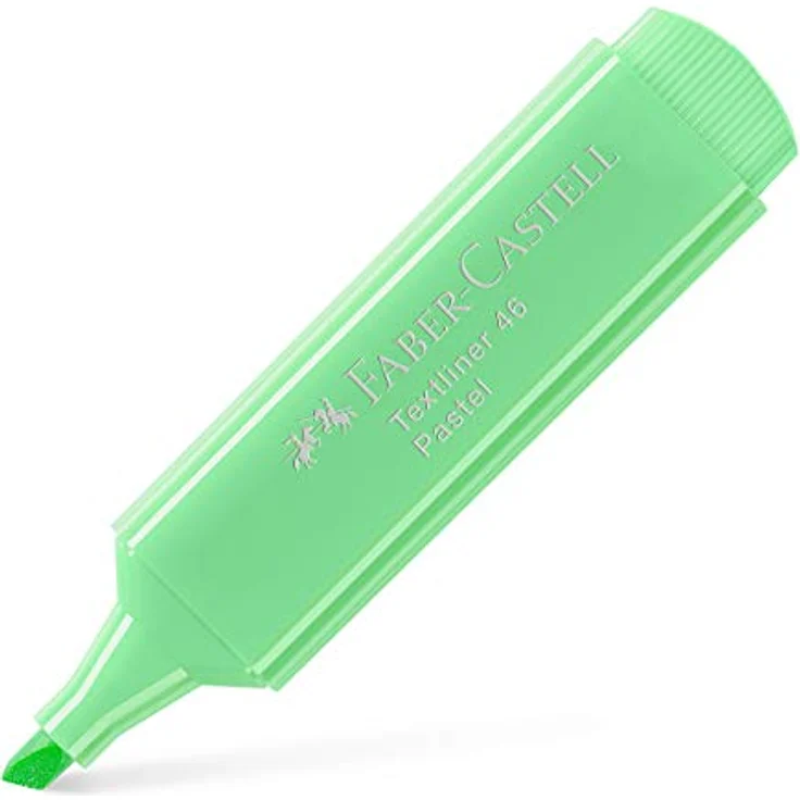 Faber-Castell Textliner TL 46 Pastell, Schaft in Schreibfarbe, mit Clip, lichtgrün – Bild 1