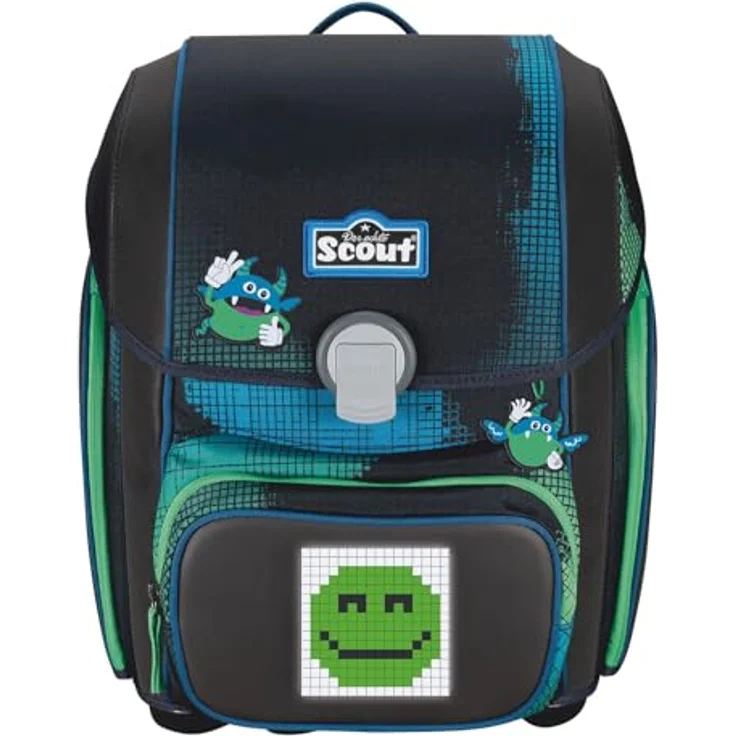 SCOUT Movie Star Genius Set, 5-teilig Schulranzen mit Bluetooth Pixel-Pad, Blau – Bild 2