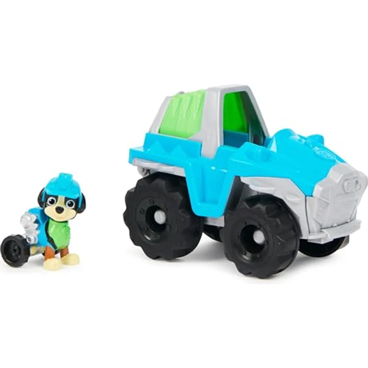Spin Master Paw Patrol Sust. Basic Vehicle Rex, Spielzeug-Auto aus recyceltem Material mit Rex-Figur, ca. 7 cm – Bild 8