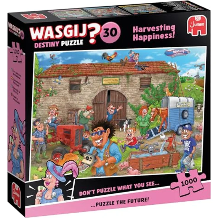 Wasgij Destiny 30, Glück Ernte!, 1000 Teile Puzzle für Erwachsene, umweltfreundlich, 68 x 49 cm – Bild 1