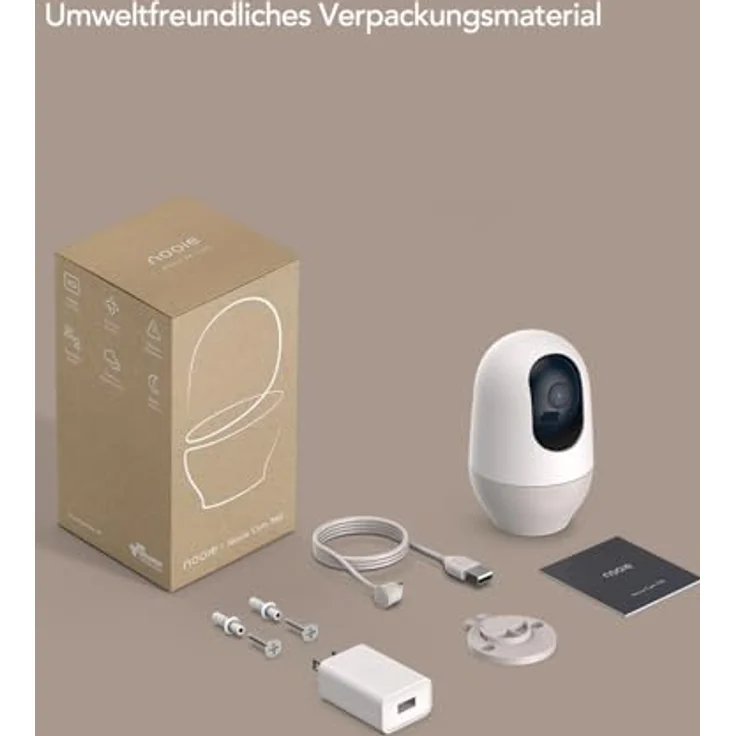 nooie 360° Babyphone, WLAN Baby Kamera mit 1080P HD Nachtsicht, KI-Tracking, Gegensprechfunktion, kompatibel mit Alexa und 2.4GHz WiFi – Bild 2