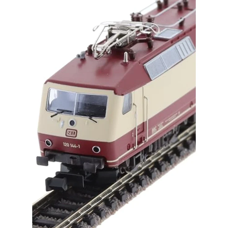 MiniTrix 16027 N E-Lok BR 120 der SEL, Elektrolokomotive in elfenbein/purpurrot, Bo'Bo' Achsfolge, Baujahr ab 1987 – Bild 3