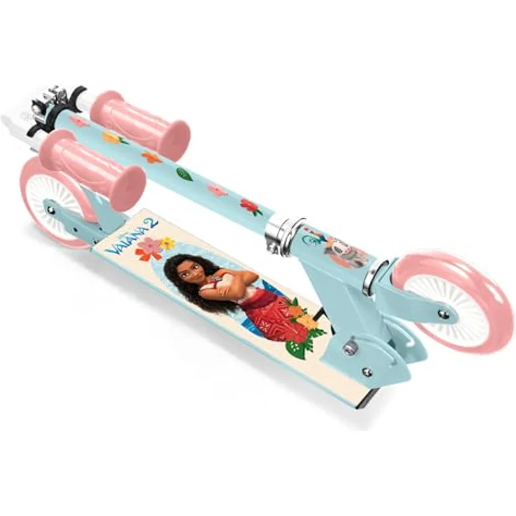 Stamp VA374042, Scooter für Kinder, faltbar mit einstellbarer Lenkerhöhe und Solid Wheels, schwarz – Bild 2