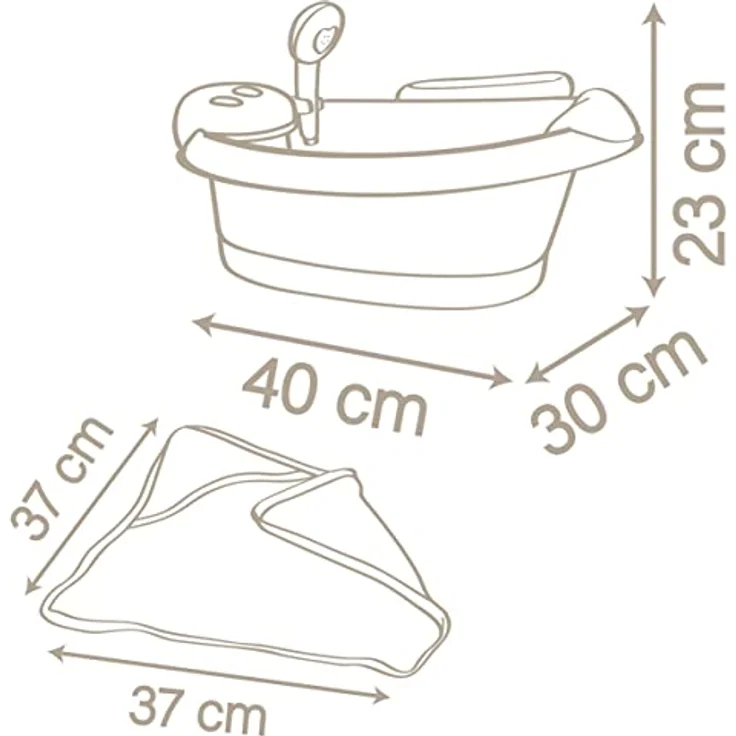Smoby - Baby Nurse elektronische Puppen-Badewanne - Wanne mit Funktionen und viel Zubehör, Puppen-Zubehör für Puppen bis 42 cm, für Kinder ab 3 Jahren – Bild 6