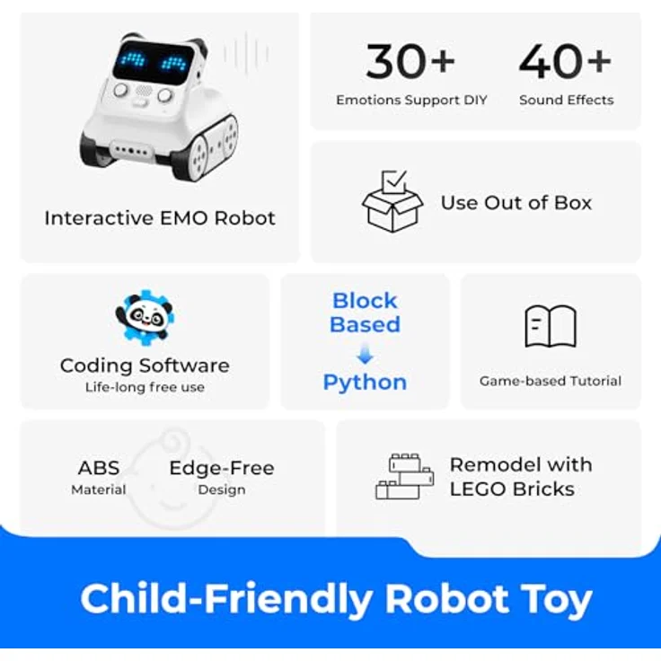 Makeblock Codey Rocky, programmierbarer Codierungsroboter für Kinder, kompatibel mit Scratch und Python, Lernspielzeug in Pandaform, ab 6 Jahren – Bild 2