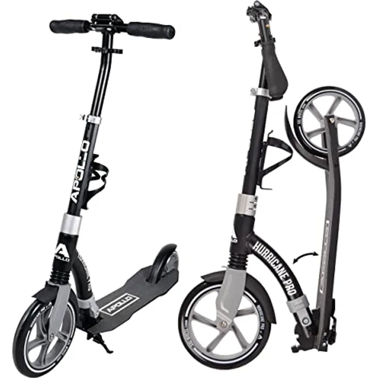 Apollo 230mm Giant XXL Wheel City-Scooter - Hurricane | Roller mit Federung | klappbar und höhenverstellbar | XXL Räder | für Erwachsene | Tretroller | Cityroller für Kinder ab 7 Jahre