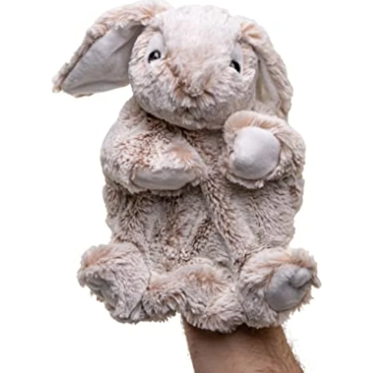 Uni-Toys - Handpuppe Hase - 24 cm (Höhe) - Plüsch-Puppe, Kaninchen - Plüschtier, Kuscheltier – Bild 2