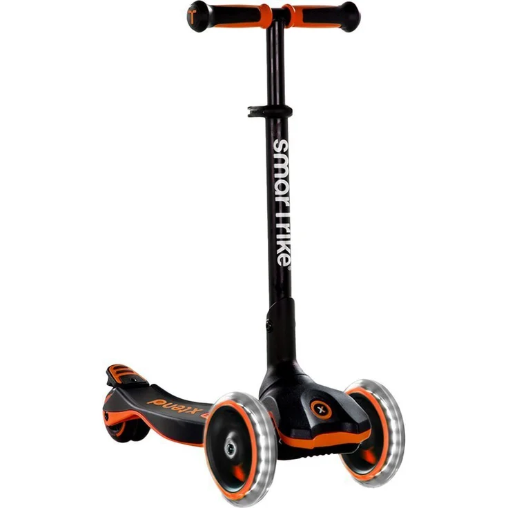 smarTrike Kinderroller Xtend Scooter - orange, LED-Beleuchtung, verstellbarer Lenker, kugelgelagerte Räder