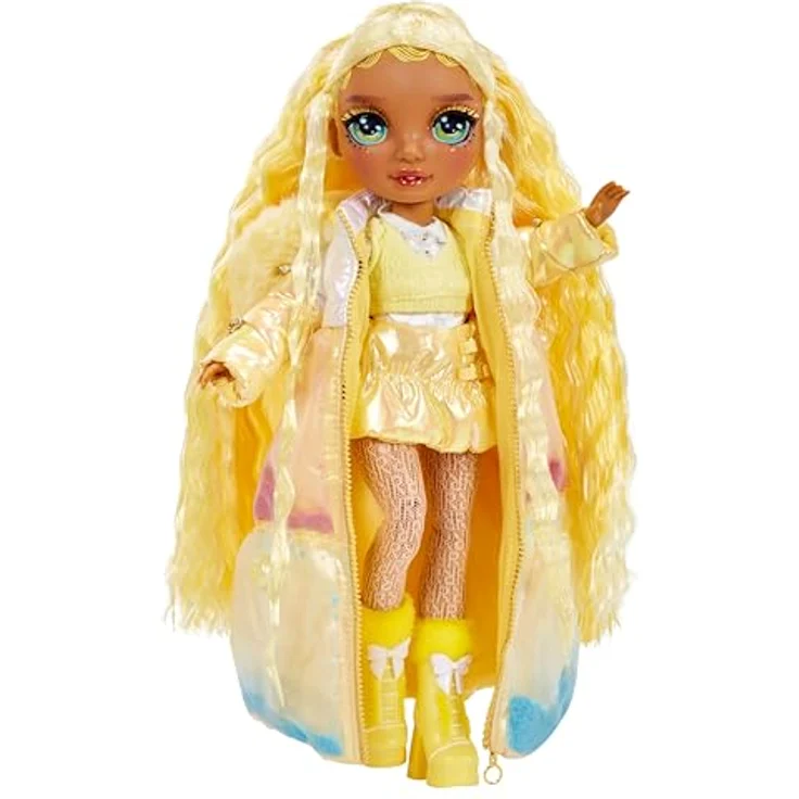 Rainbow High Anziehpuppe Winter Wonderland Doll - Sunny (Yellow), mit magischem Schnee und Schneemann Bastelset – Bild 3