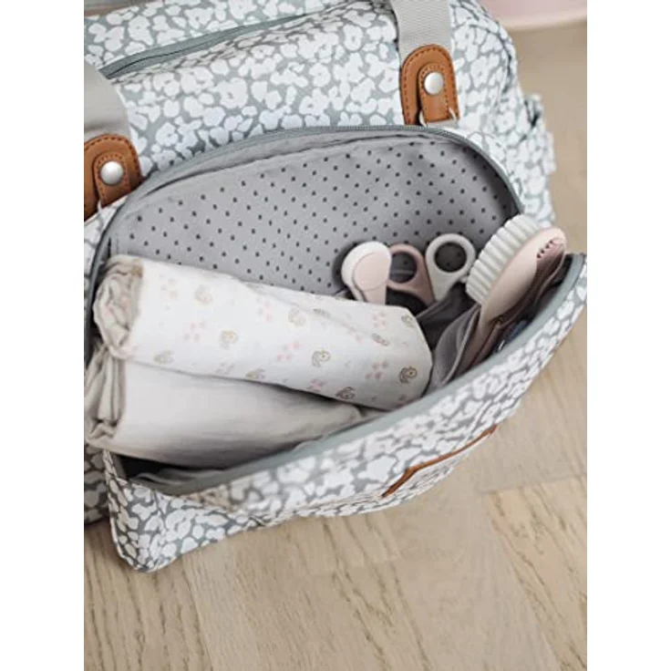 BÉABA - Wickeltasche Genève II - Modulierbar, großes Fassungsvermögen - Vordertasche abnehmbar, Wickelunterlage - Isolierfach für Babynahrung, Befestigungssystem für Kinderwagen - Kirsche - Preisvergleich – Bild 3
