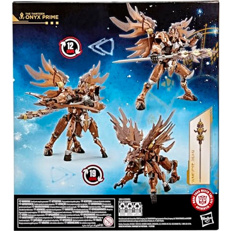 Hasbro Transformers Age of the Primes, Leader Class Actionfigur The Thirteen: Onyx Prime, 19 cm, verwandelbar in Zentaur und Bestie mit Masken-Artefakt und Speer – Bild 6